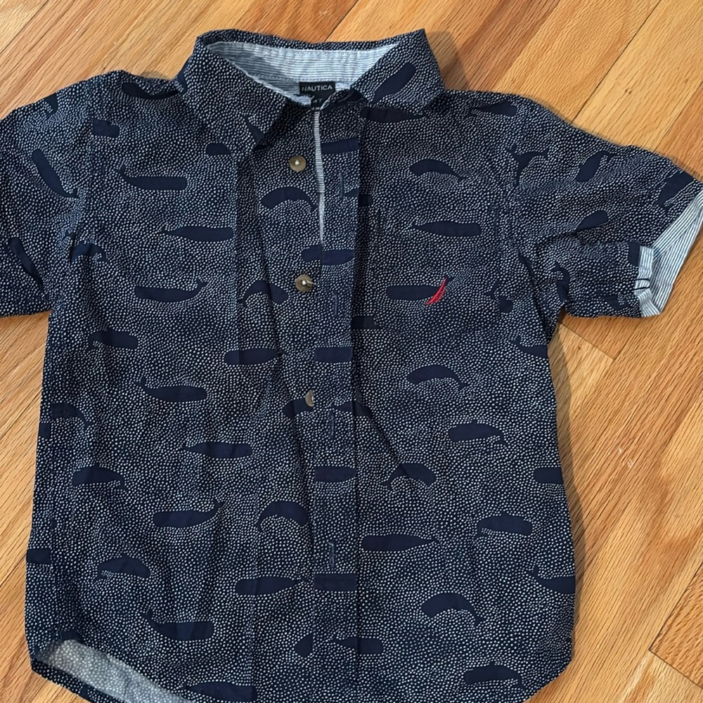 Nautica whale design button down